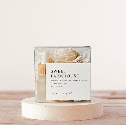 Sweet Farmhouse Floral Vent Clip