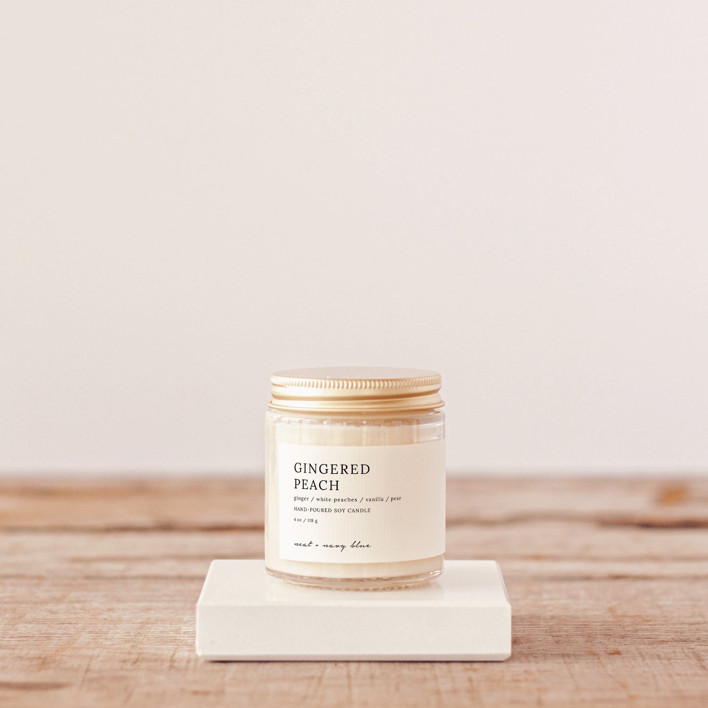 Gingered Peach 4 oz Soy Candle