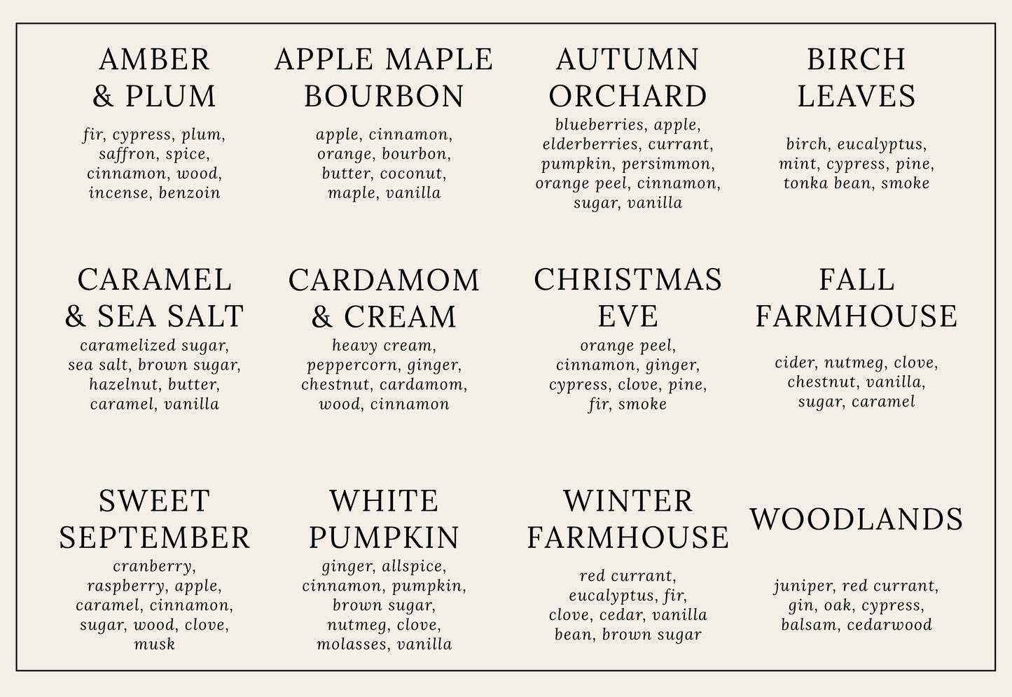 Samples | Fall & Winter