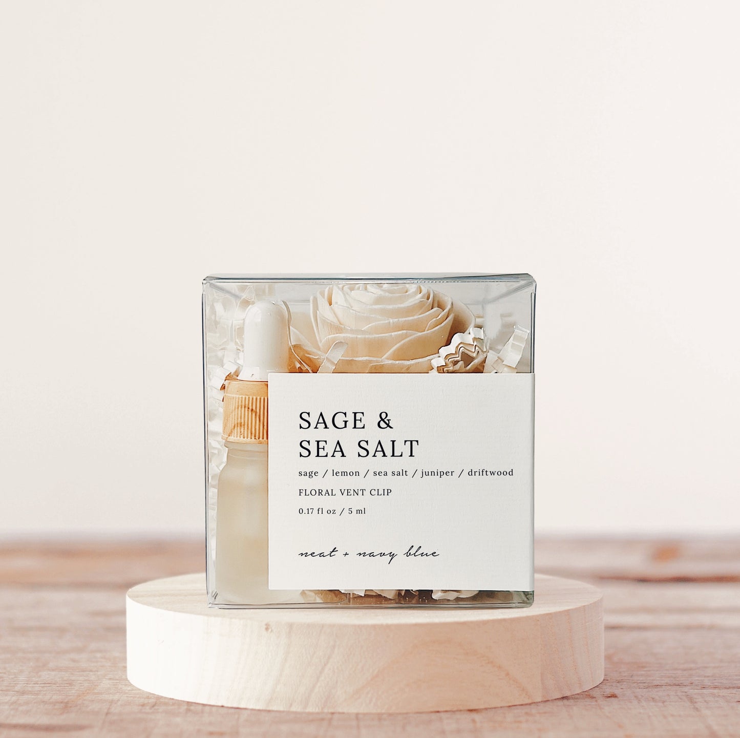 Sage & Sea Salt Floral Vent Clip