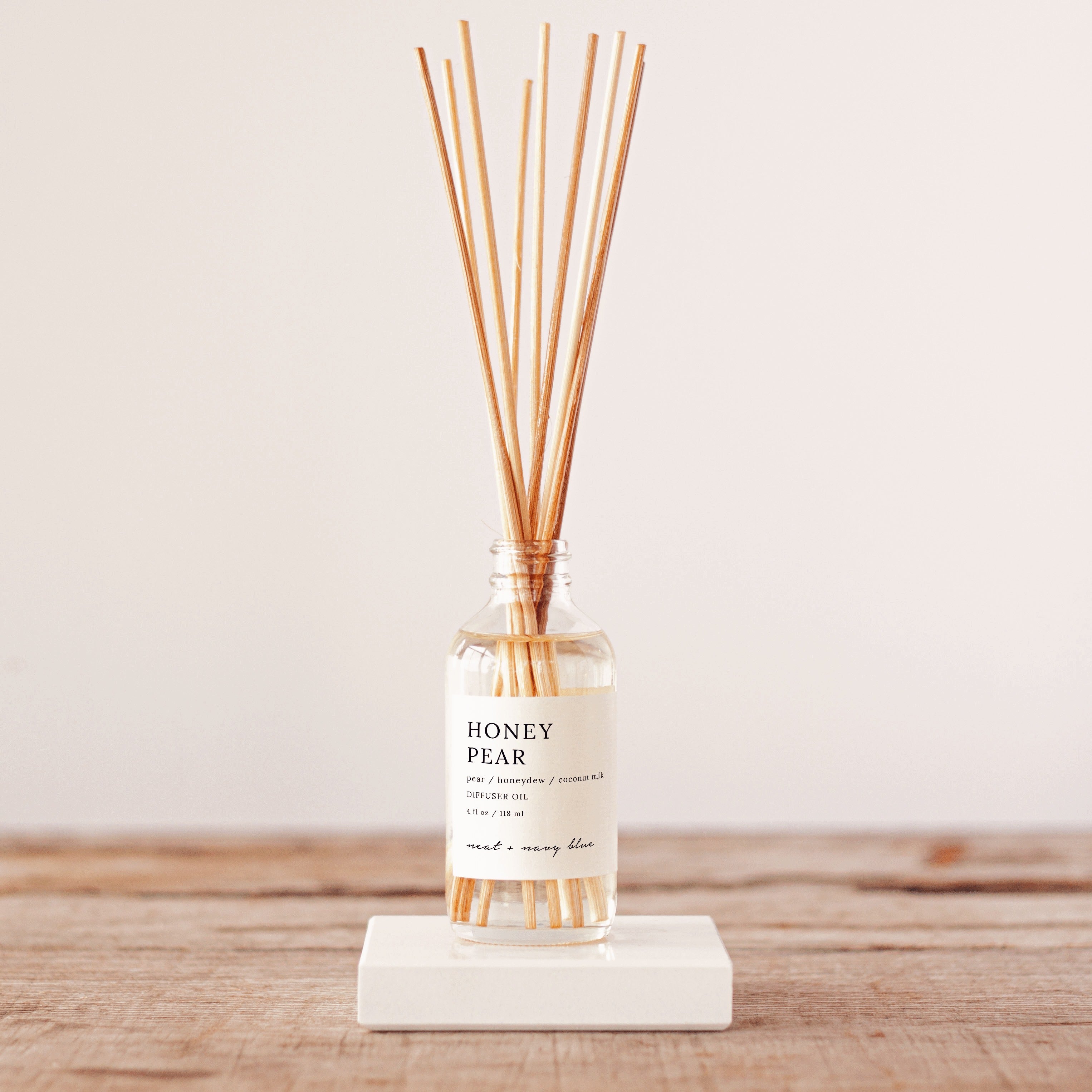 Honey Pear Reed Diffuser – Neat and Navy Blue